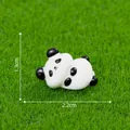 Cute miniature cartoon panda figurine lying down for DIY garden decor, 2.2cm x 1.3cm size - Tian Kuai Kuai (4#)