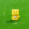 Cute miniature yellow cat figurine for micro landscape DIY decor, size 1.7x1.3cm - 1.7x1.3cm / Tibetan Fox