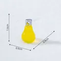 Miniature yellow luminous lightbulb charm for DIY micro-landscape dollhouse decor - Light Bulb (5#)