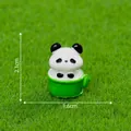 Miniatura figurina di panda in tazza di bambù verde per decorazione giardino micro paesaggio - Zhu Han Han (5#)