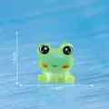 Miniature luminous resin frog figurine for DIY fairy garden landscaping and decor - 1.4cm x 1.6cm / Luminous Green