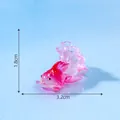 Figurine de poisson rouge miniature en résine rose pour micro-paysage, 3,2cm x 1,8cm - Style Traînée Arc-en-ciel / 3.2x1.8cm
