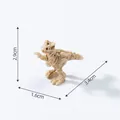 Squelette de dinosaure T-Rex miniature en couleur os pour décoration de micro-paysage DIY - 6# Velociraptor
