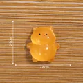Adorable amber cat resin figurine for DIY dollhouse decoration, size 2.9x2.6cm. - 2# Cat