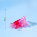 Figurine de poisson rouge miniature rose en résine pour micro paysage, 3,2x1,6cm - Style Œil de Poisson Rouge / 3.2x1.6cm