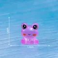 Miniature purple frog figurine, luminous resin ornament, 1.6cm x 1.4cm size detail - 1.4cm x 1.6cm / Luminous Purple