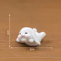 Graziosa statuetta miniatura coniglio bianco 2x3cm per casa delle bambole e decoro - 2x3cm