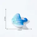 Figurine miniature de raie bleue pour décoration d'aquarium DIY, taille 2,5cm x 2,7cm - Raie (3#) / 2,7 cm x 2,5 cm / Bleu Dégradé