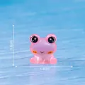 Miniature luminous pink frog figurine for DIY garden decoration, 1.4x1.6cm - 1.4cm x 1.6cm / Luminous Pink