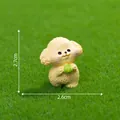 Miniature cute golden puppy resin figurine for DIY garden micro landscape decoration - 1# Holding Ball