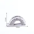 Miniatuur stenen brug ornament voor DIY tuinieren landschapsarchitectuur, 4,4cm x 2,1cm. - 4.4x2.1cm / Grijze Sneeuwebrug