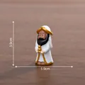 Detailed miniature resin figurine for dollhouse DIY decoration, size 3.9x1.9cm displayed - Wise Man 1 / 3#
