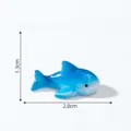Figurine miniature de requin-baleine bleu avec points blancs pour décor d'aquarium DIY - Requin (4#) / 2.8cm x 1.3cm / Bleu foncé dégradé