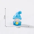 Gnomo invernale blu in miniatura 2.7cm x 1.7cm per decorazioni artigianali fai-da-te - Stile 6 (Gnomo con Palla di Neve)