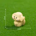 Cute miniature chubby golden puppy dog figurine for DIY gardening decor 2.6cm size - 2# Standing