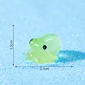 Luminous mini green octopus figurine for micro landscape aquarium decor 2.7x1.5cm - 1.5x2.7cm / Green