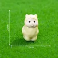 Miniature yellow alpaca figurine for DIY dollhouse decoration, 2cm height - Little Alpaca