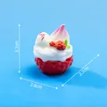 Miniatur-Obst-Dessertschale für DIY-Bastelarbeiten, 3,1 cm hoch, farbenfrohes Design - 1# Litschi