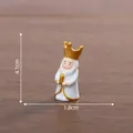 Miniature resin king figurine 4.1cm height with gold crown for dollhouse - Crowned Angel / 4#