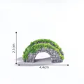 Handgemaakte miniatuur stenen brug met groen mos voor micro-landschap decoratie - 4.4x2.1cm / Grijze Mosbrug