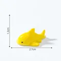 Miniature yellow shark figurine with white spots for aquarium decor, 2.7cm x 1.3cm size - Yellow