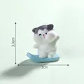Figura de gatito esquiador en miniatura, 3,3 cm de alto para micropaisajes DIY - 8# Monopatín