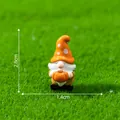 Miniature Thanksgiving gnome figurine holding a pumpkin, 2.8cm height SKU variant view - Pumpkin Gnome (2#) / Orange