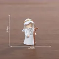 Handgemaakte miniatuur hars beeldje van oude man voor DIY poppenhuis bureaublad decor - 5#
