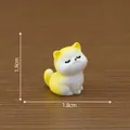 Miniature cute yellow cat figurine, 1.8x1.9cm DIY dollhouse desktop ornament - Pose 7 Bowing Cat