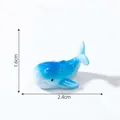 Miniature blue whale resin ornament for micro landscape landscaping, 2.4cm x 1.6cm - Blue