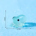 Miniature glow-in-the-dark octopus figurine for aquarium and micro landscape, 2.7cm wide - 1.5x2.7cm / Blue