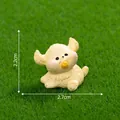 Cute miniature yellow Golden Retriever puppy figurine for DIY garden and car decor - 4# Biting