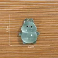 Translucent mini animal figurine for micro-landscape DIY, measures 3.2cm by 2.6cm - 6# Rabbit
