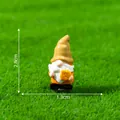 Detailed miniature Thanksgiving gnome figurine in orange and yellow colors, 2.8x1.3cm. - Fallen Leaves Gnome (3#) / Orange Yellow