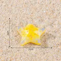 Mini décoration étoile de mer jaune 2cm pour micro paysage et décoration d'aquarium DIY - Jaune