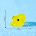 Small yellow glow-in-the-dark octopus figurine for micro-landscape, measures 1.5cm x 2.7cm - 1.5x2.7cm / Yellow