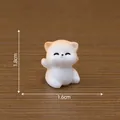 Cute miniature cat figurine for DIY dollhouse and micro landscape decoration, 1.8cm tall. - Pose 9 Sitting Bow