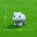 Adorable mini grey rhino figurine for micro landscape DIY decoration, 1.7cm height - Small Rhinoceros