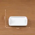 Miniature white ceramic rectangular tray for dollhouse DIY decoration, size 5x1.3cm - 15# White Tray