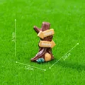 Miniatur-Baumstumpf-Figur mit Happy Beauty-Schildern für Fee-Garten-Landschaftsdekoration - Bibliothek Straßenschild