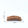Miniature vintage brown wood-textured resin arch bridge ornament for fairy garden DIY decoration - Brown Wooden Board Bridge