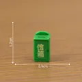 Miniature green retro mailbox model for dollhouse DIY decoration, size 1.7cm by 0.9cm - Mailbox (C3340)