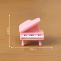 Miniature pink grand piano dollhouse accessory for DIY miniature scenes 4.2x3.8cm variant - 4.2x3.8cm / Pink Heart-Shaped Piano