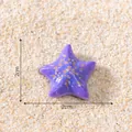 Figurine décorative d'étoile de mer miniature violette lumineuse pour aquarium, taille 2cm - Violet