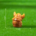 Miniature orange Viking gnome warrior figurine for DIY micro-landscape decor - Patriarch Warrior