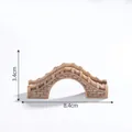Miniature retro stone bridge ornament for micro landscape, 8.4cm long and 3.4cm high - Yellow Pedestrian Bridge