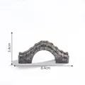 Miniature retro stone bridge for DIY garden landscaping, 8.4cm length - Gray Pedestrian Bridge