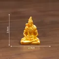Miniature gold Southeast Asian deity figurine, 2.9x3.9cm, for dollhouse DIY decor - Shiva (2#)