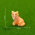 Miniature orange shepherd dog resin figurine for fairy garden DIY, size 2.3x1.9cm dimensions - 1.9x2.3cm / Border Collie