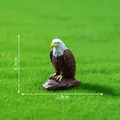 Miniature resin bald eagle figurine for micro landscape with dimensions 3.3cm x 2.9cm. - Large Eagle Gaze